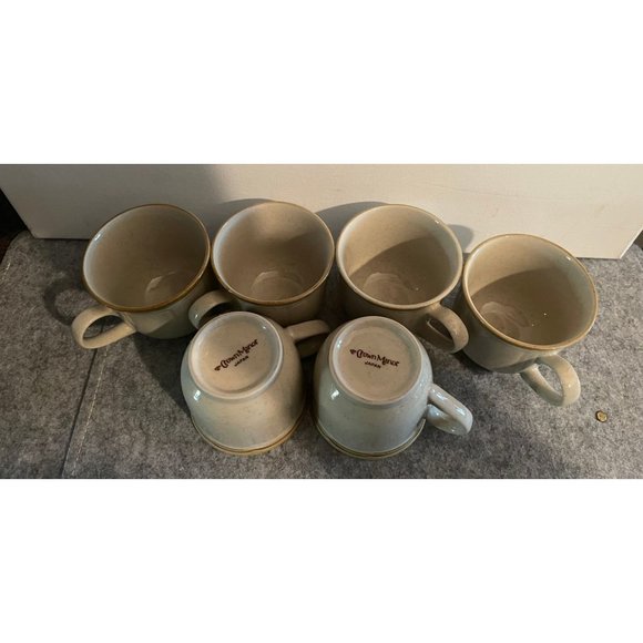Set of 8 Vintage Crown Manor Tan Coffee Cups Made in Japan #1007 - Picture 5 of 5
